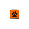 patch patte ours orange et noir