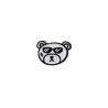 patch brodé ours à lunettes