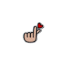 Patch main avec coeur