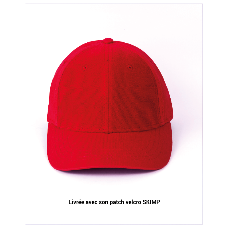 casquette rouge de face