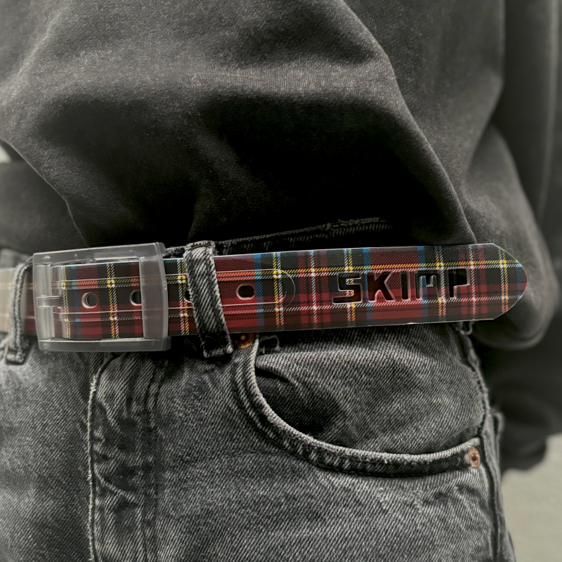 Ceinture Red Scottish - Style écossais & durabilité