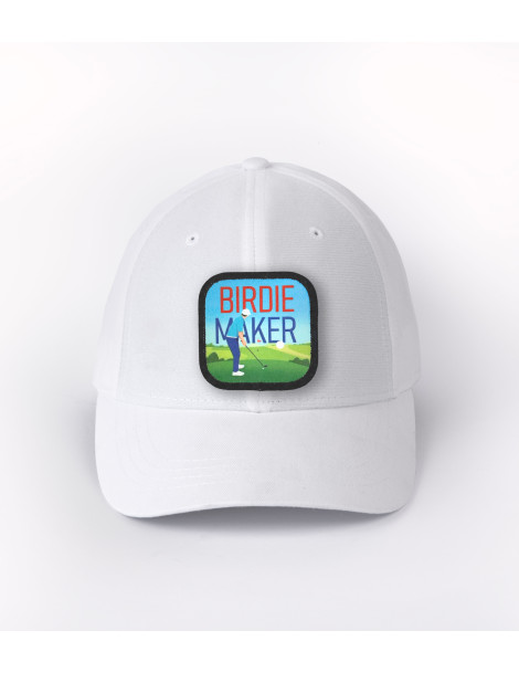 patch birdie maker sur casquette blanche