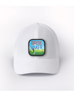 patch birdie maker sur casquette blanche