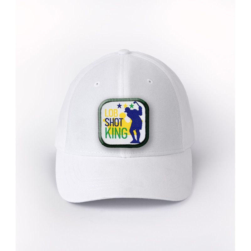 patch lob shot sur casquette blanche
