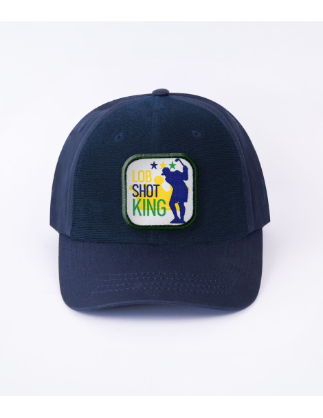 patch lob shot sur casquette bleu marine
