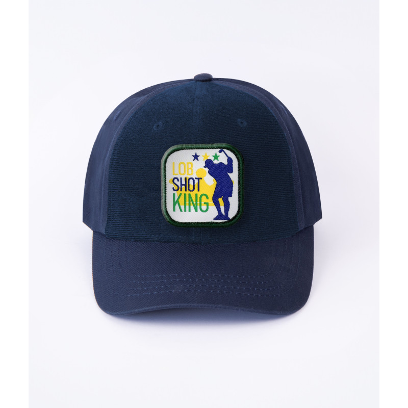 patch lob shot sur casquette bleu marine