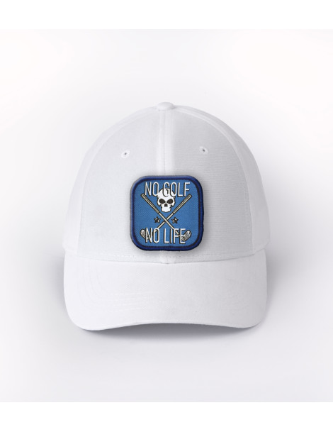 patch no golf no life sur casquette blanche