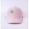 patch fleur sur casquette rose