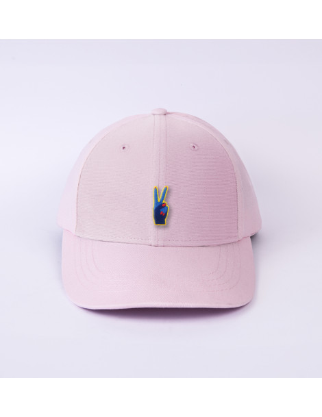 patch peace sur casquette rose