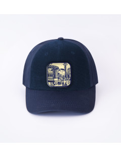patch japan street sur casquette bleu marine