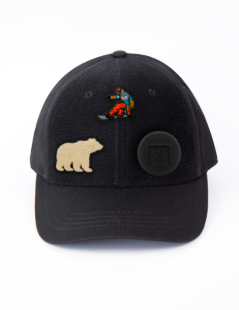 CASQUETTE À PATCH NOIRE