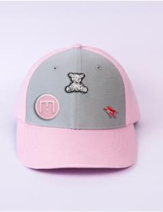 CASQUETTE À PATCH ROSE