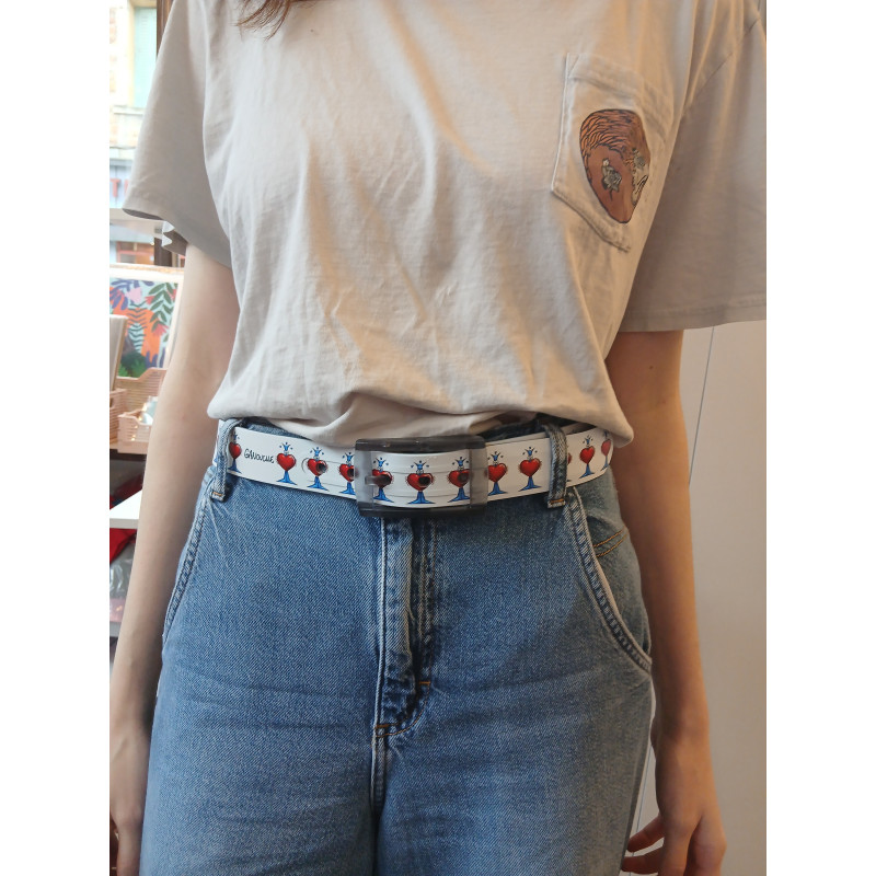 The Ganouche - Love Silicone like plastic Belt print for Men and Women