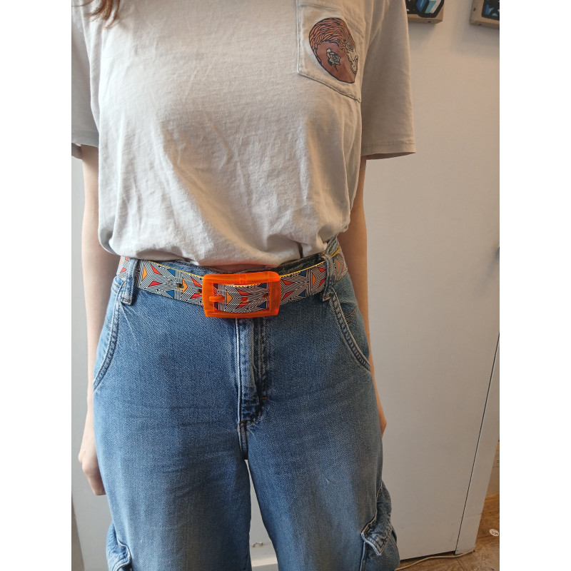 Ceinture nairobi, 100% plastique, unisexe, vegan, sans nickel