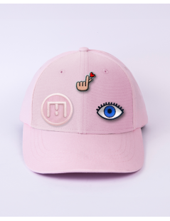 CASQUETTE À PATCH ROSE