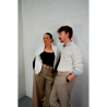 L'Originale beige silicon like plastic belt, for men and women