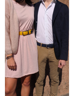 The "adventurer" navy blue braided belt