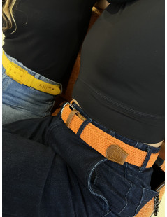The "adventurer" ORANGE braided belt
