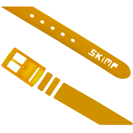 ceinture en plastique recyclable unisexe jaune moutarde