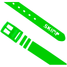 ceinture unisexe verte fluo