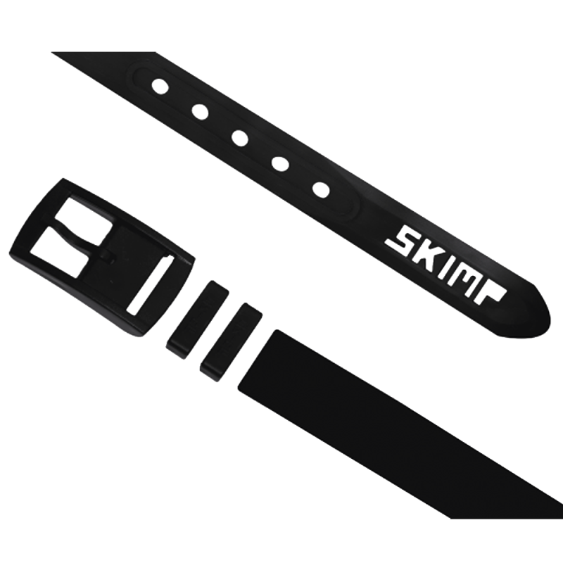 L'Originale noire silicon like plastic belt, for men and women
