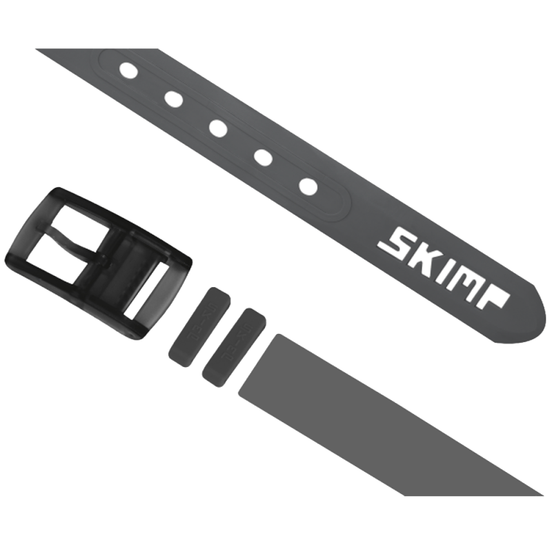L'Originale Dark Grey silicon like plastic belt, for en and women