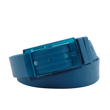 ceinture unisexe bleu canard roulée