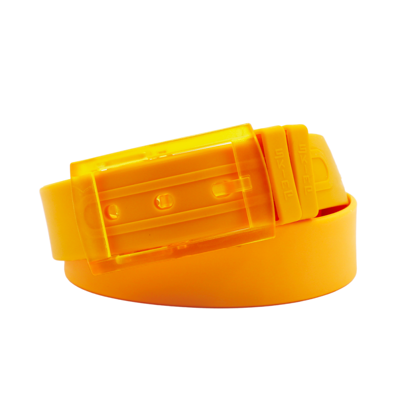 L'Originale mustard silicon like plastic belt, for men and women