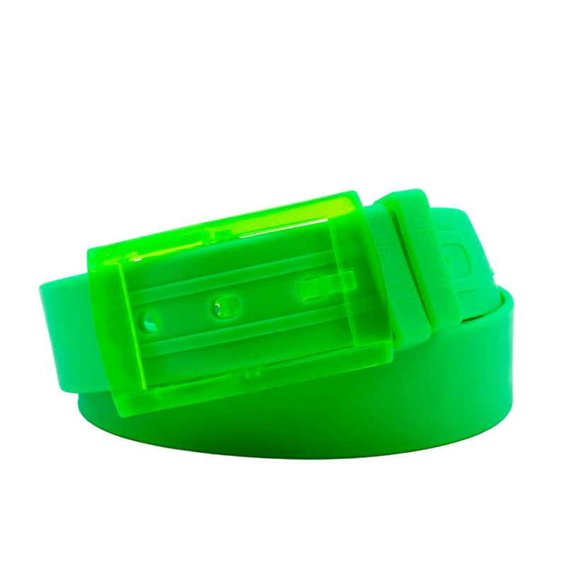 ceinture unisexe verte fluo roulée