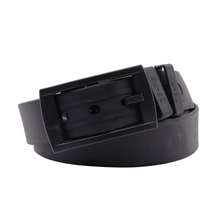 ceinture unisexe noire roulée