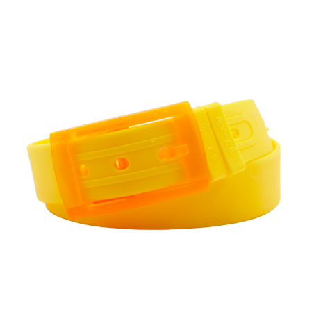 L'Originale yellow silicon like plastic belt, for men and women