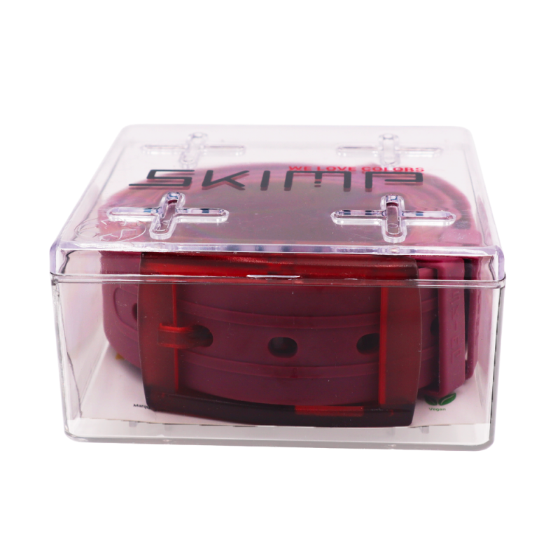 ceinture femme rouge bordeaux boite