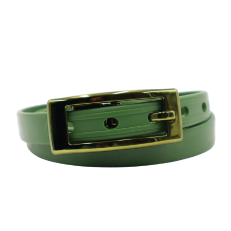 ceinture fine la charmeuse kaki roulée