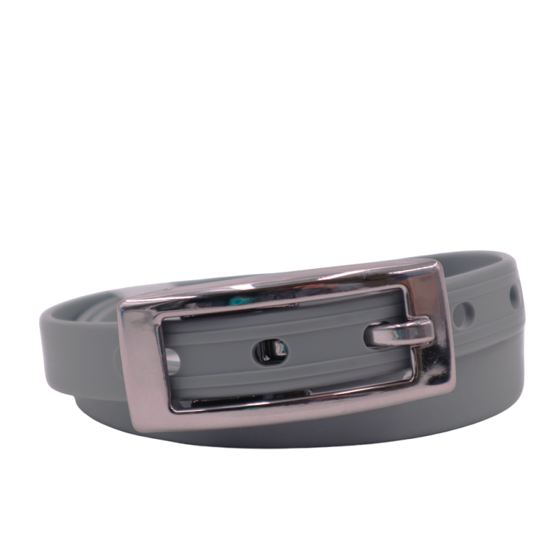 ceinture fine la charmeuse grise roulée