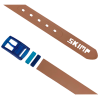 ceinture édition spéciale la saharienne, marron avec passants et boucle bleu