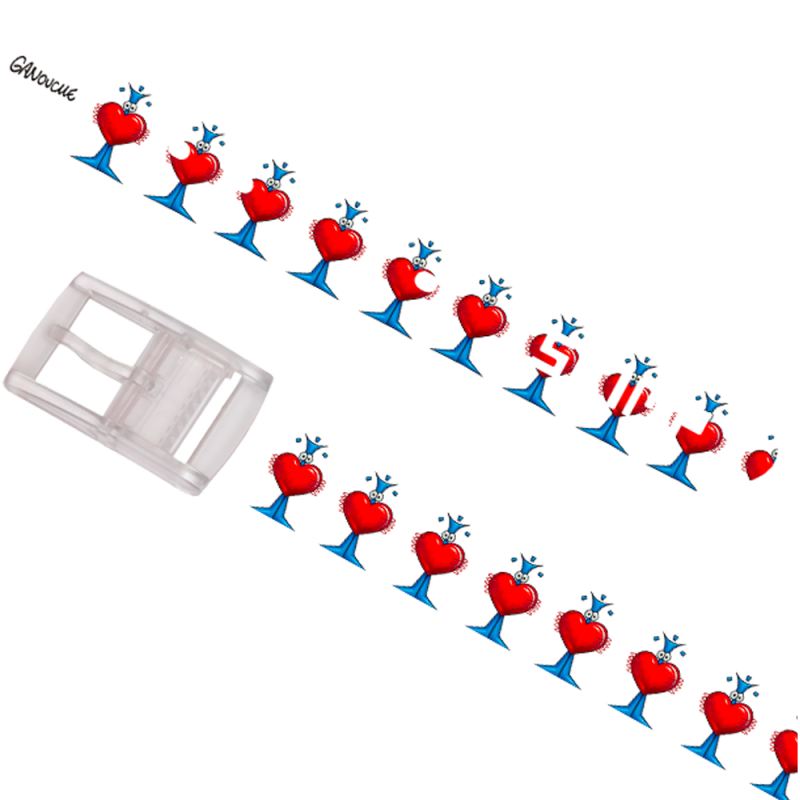 The Ganouche - Love Silicone like plastic Belt print for Men and Women