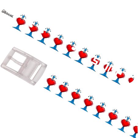 The Ganouche - Love Silicone like plastic Belt print for Men and Women