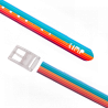 Ceinture imprimée - Motif rayures multicolor