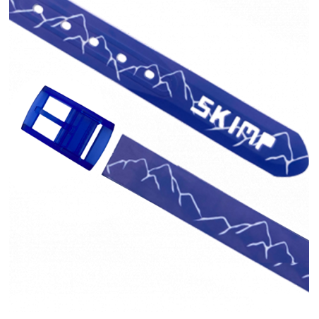 Ceinture bleue motif montagne