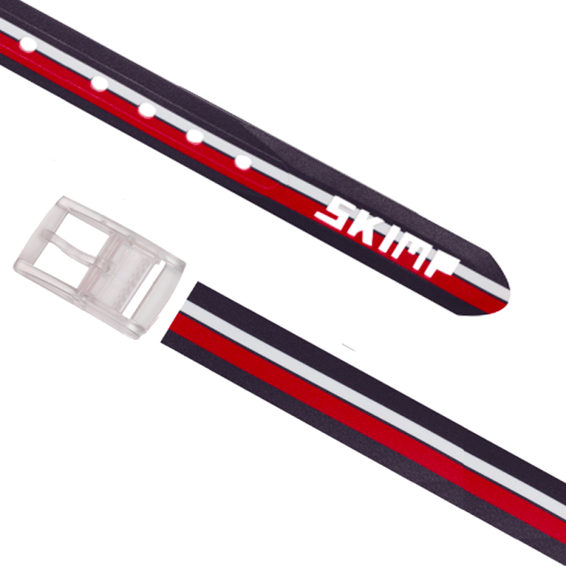 The Stripes 4 belt silicone like plastic belt, for Men and Women