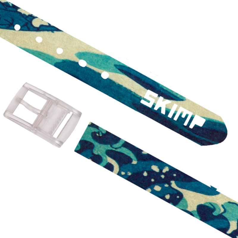 The Hokusai waves silicone like plastic Belt, for Men and Women