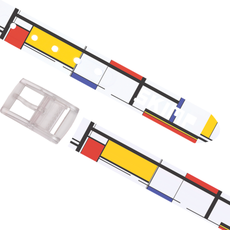 ceinture imprimée la géométrique