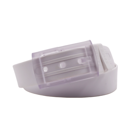 ceinture unisexe blanche roulée