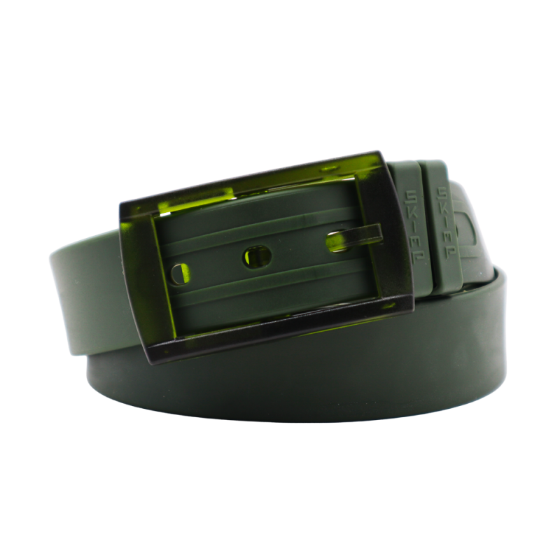 L'Originale army green silicon like plastic belt, for men and women