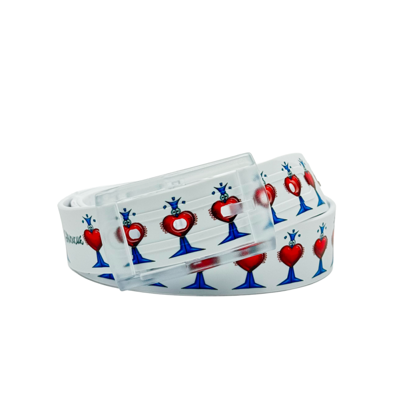 The Ganouche - Love Silicone like plastic Belt print for Men and Women