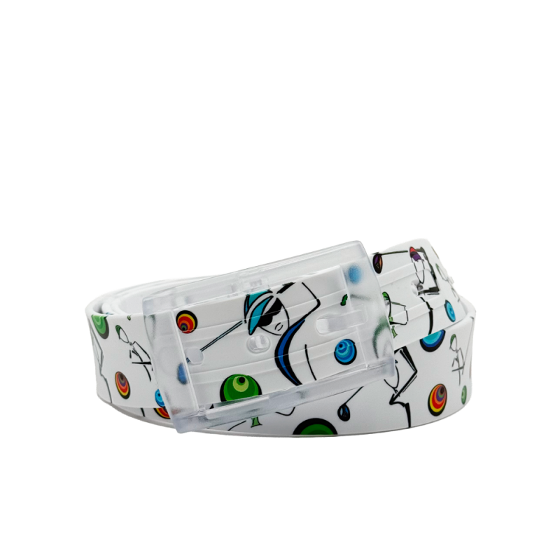 The GolfArTTime - Golf Pop Silicone like plastic Belt print for Men and Women