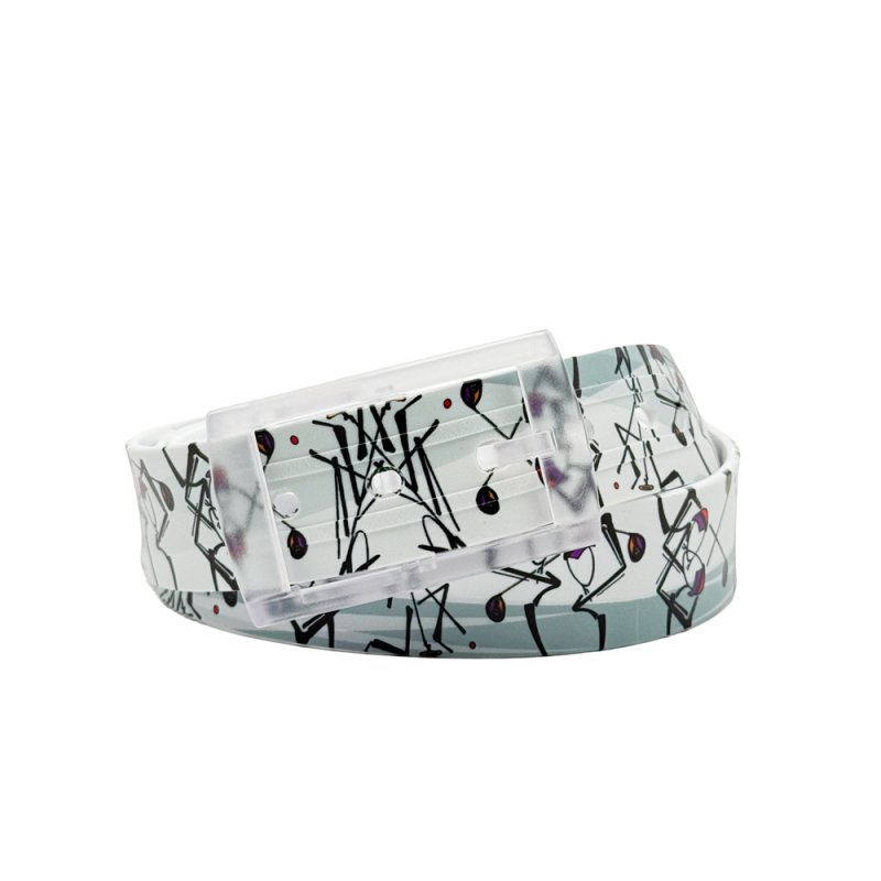 The GolfArTTime - Golf Ethnik Silicone like plastic Belt print for Men and Women