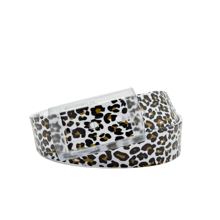 Ceinture Panthère Blanche - Look audacieux avec imprimé animal