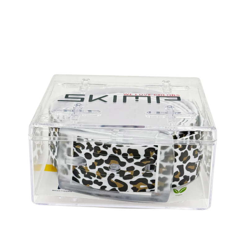 Ceinture Panthère Blanche - Look audacieux avec imprimé animal