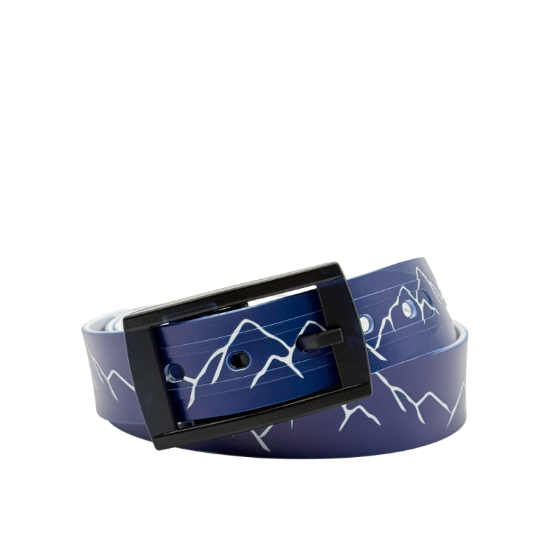 Ceinture Imprimée bleue motif  montagne